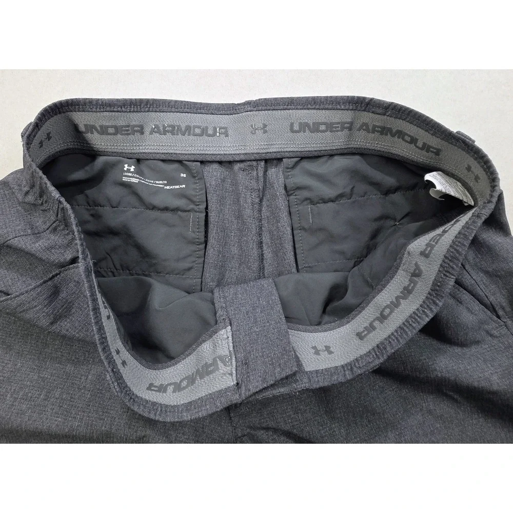 Under Armour Shorts Mens 36 Gray LIMITED USE Golf Rubber‎ Grip Waist Vented